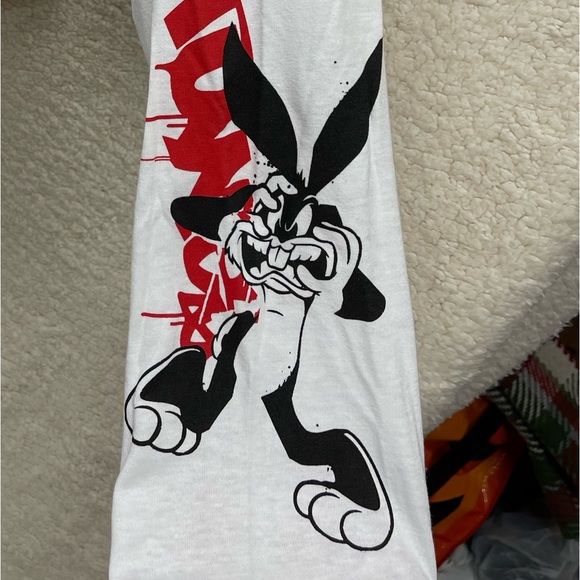Small - LOONEY TUNES - Long Sleeve Graphic T-Shirt Tasmanian Devil Bugs Tee NEW - Picture 5 of 7